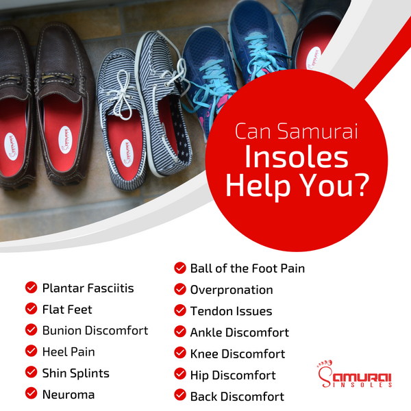 Original Samurai Insoles Full-Length Orthotic Arch Support Insoles