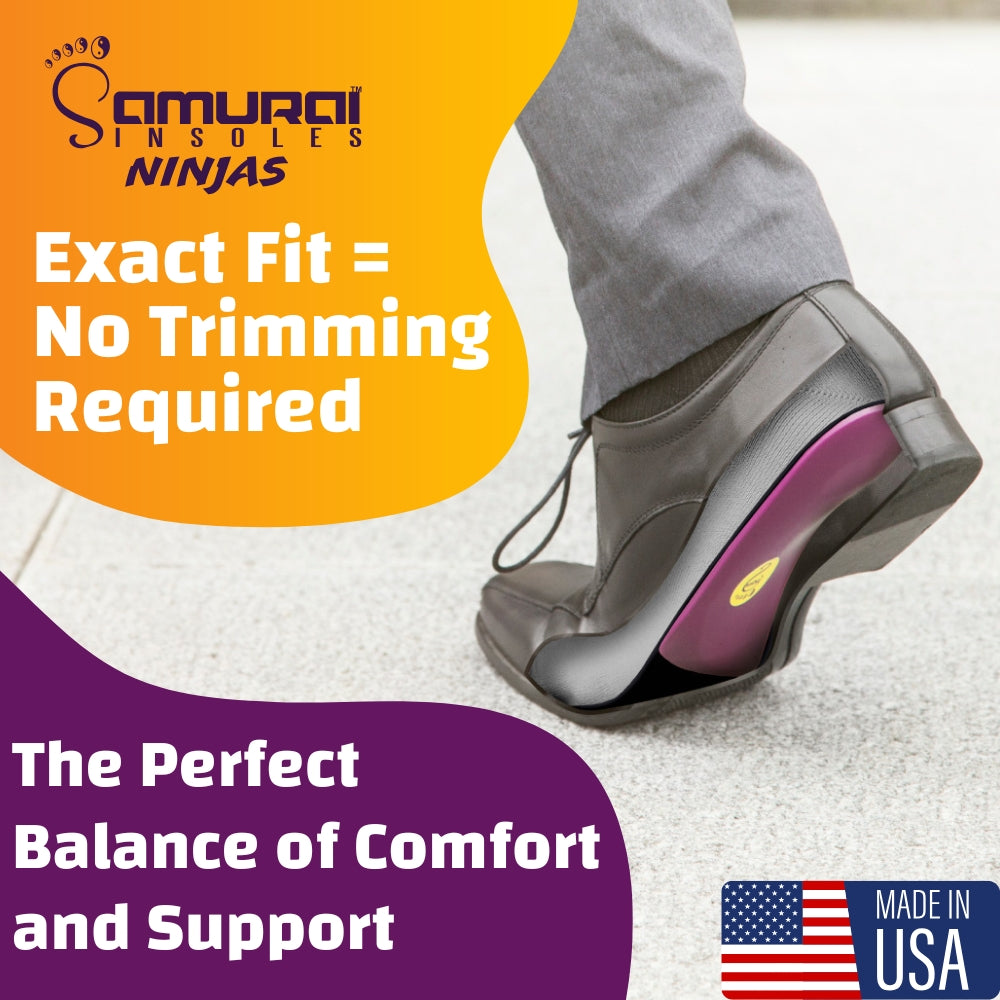 Samurai Insoles Ninjas - Perfectly Supportive Orthotic Arch Support Shoe Inserts